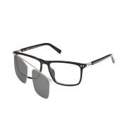 Rektangulære polariserede clip-on briller