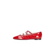 Dame Patent Læder Ballet Flats