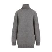 Grå Alpaca Silke Sweater