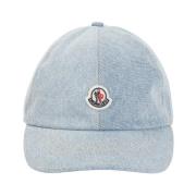 Blå Bomuld Denim Hat