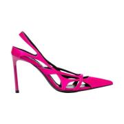 Magenta Stof Pumps