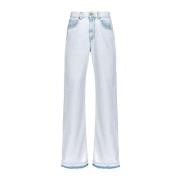 Højtaljede Lysblå Denim Jeans