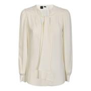 Hvid Bue Button-Up Skjorte