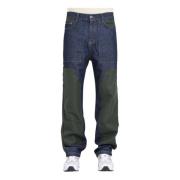 Denim Grøn Multi-Lomme Jeans