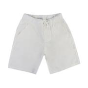 Hvid Elastisk Bermuda Shorts
