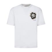 Natblomst Grafisk Hvid T-shirt