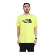 Lime T-shirt med Logo Print