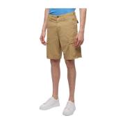 Khaki Stretch Bomuld Cargo Shorts
