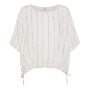 Linned Pinstriped Top Sweater