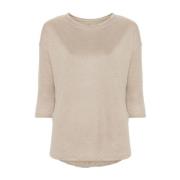 Beige Linnedblandingssweater