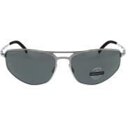 Stilfulde Shiny Silver Solbriller med Polariserede Linser