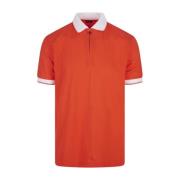 Orange Polo Shirt med Graffiti Logo