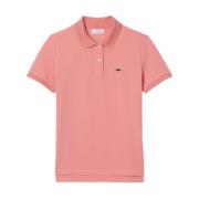 Pink Polo Shirt Ribbed Collar