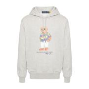 Grå Sweater med Polo Bear Print