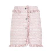 Pink Boucl Mini Skirt