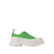 Grøn/Hvid Læder Tread Slick Sneakers