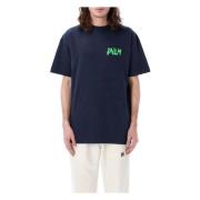 Marine Grafisk Print Crew Neck T-Shirt