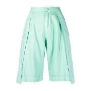 Jade Green Linen Suit Shorts