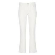 Hvide bomuld bukser med bæltestropper