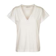 Oversize V T-shirt Hvid