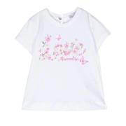 Rose Print T-shirt Hvid