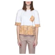 Hvid Printet T-shirt Forår/Sommer Kvinder