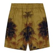 Palm Texture Grøn Bermuda Shorts