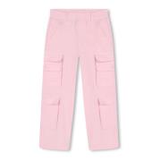 Bomuld Pink Bukser Logo Patch