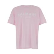 Pink Logo Print T-shirt