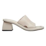 Kvinders Beige Blokhæl Mules ER00112874