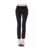 Sort Skinny Zip Bukser til Kvinder