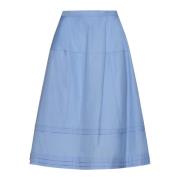 Micro-Pleated A-Line Midi Skirt