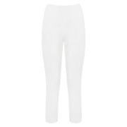Hvid bomuld leggings med elastisk talje