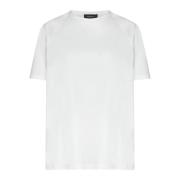 Hvid Bomuld Jersey Crew Neck T-shirts