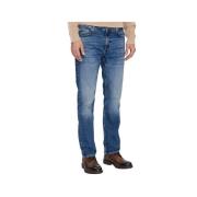 Mørkeblå Slim Fit Klassiske 5-Lomme Jeans
