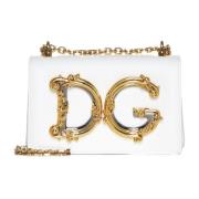 Hvide tasker med DG-logo