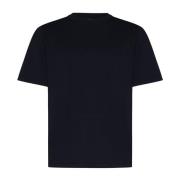 Blå Bomuld Jersey Crew Neck T-shirt