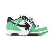 Grøn Læder Streetwear Sneakers