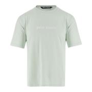 Mint Grøn Bomuld Crew Neck T-shirt
