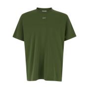 Grøn Crewneck T-shirt med OFF Print