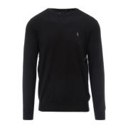Sort Bomuld Crew-Neck Sweater SS23