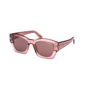 Stilfulde solbriller i pink og brun