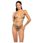 Leopard Trekantet Bikini Sæt