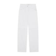 Hvide Straight Legged Jeans med Cut-outs
