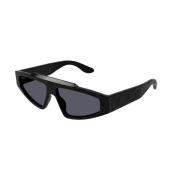 Stilfulde sorte solbriller med grå linser