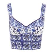 Maiolica Charmeuse Bustier Top