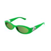 Grøn stel solbriller med grønne linser