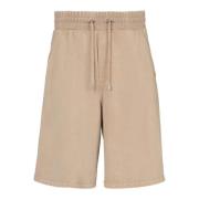 Bomuld Bermuda shorts med vintage broderi