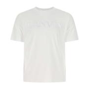 Hvid Bomuld T-Shirt Moderne Stil
