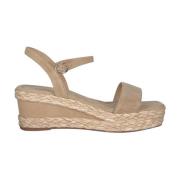 Flettet Læder Kile Sandal